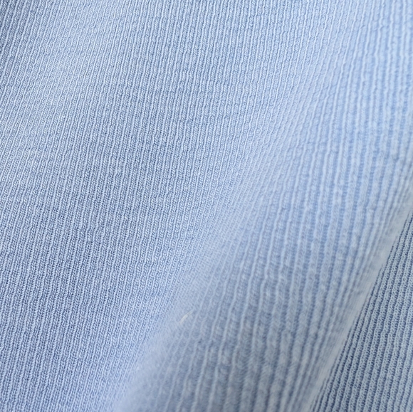 Rusty Ribbed Blue Maxi Dress With Slit - Picture 4 of 11